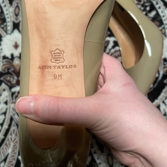 Ann Taylor Taupe Patent Leather Stilettos - Picture 6 of 7